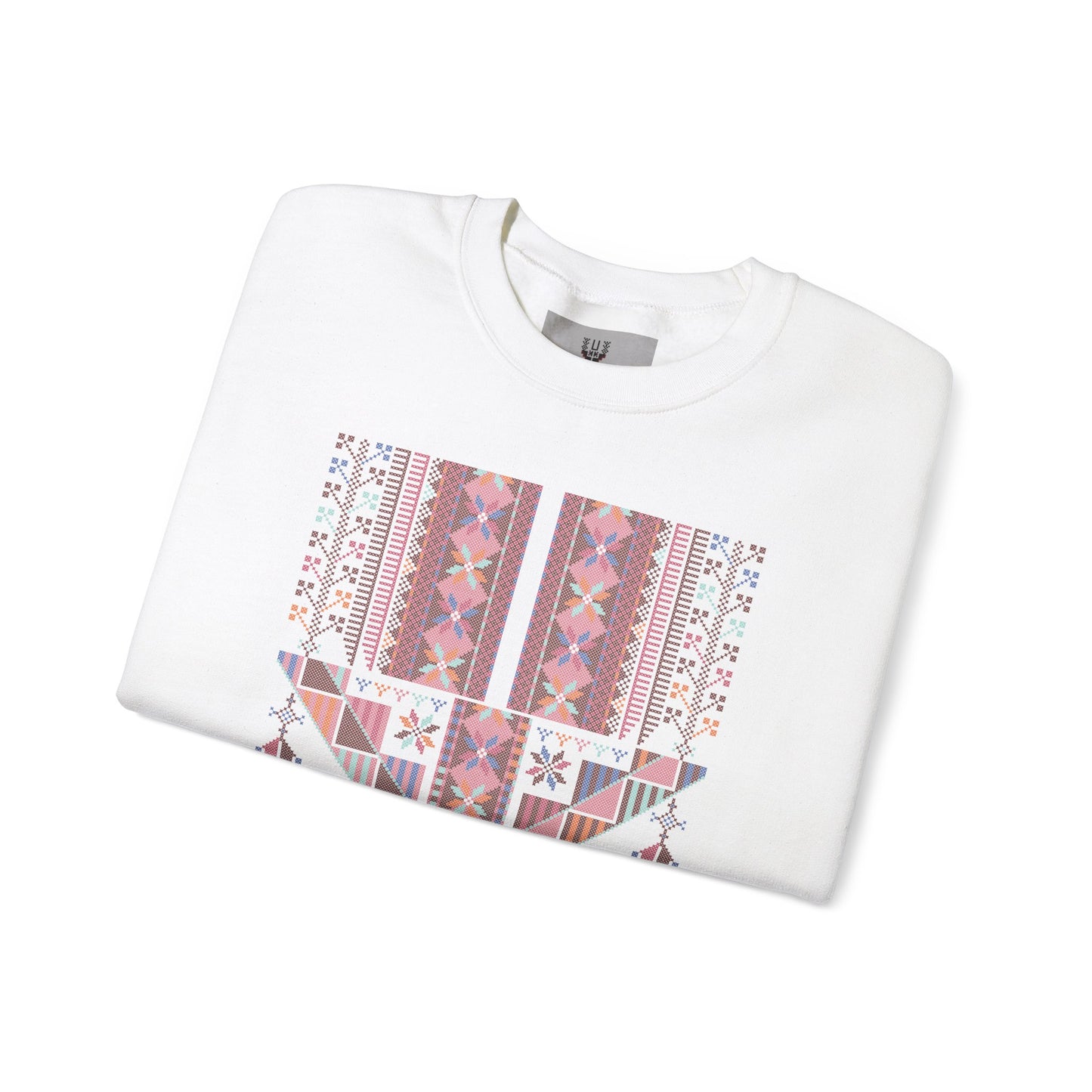 Gaza Chest Panel- Palestinian Thobe Design (2)- Crewneck Sweatshirt.