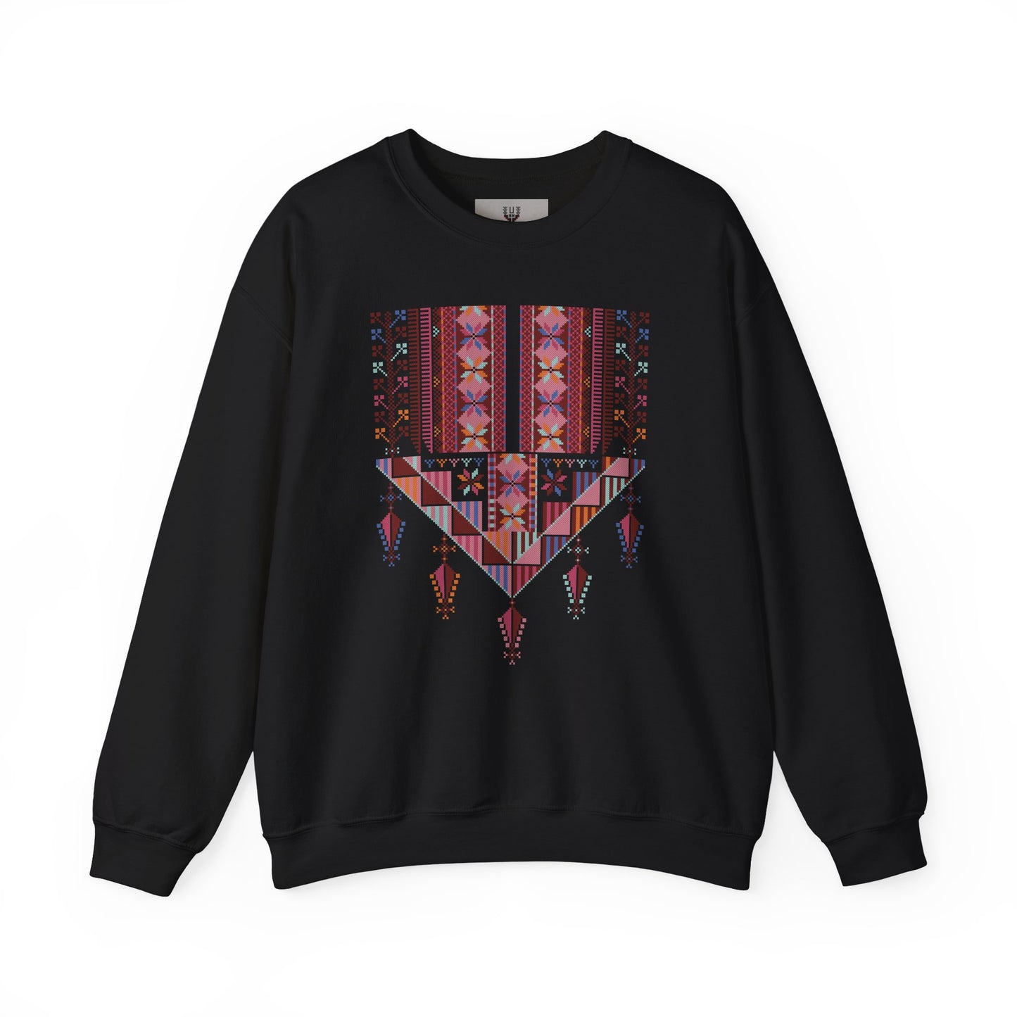 Gaza Chest Panel- Palestinian Thobe Design (2)- Crewneck Sweatshirt.