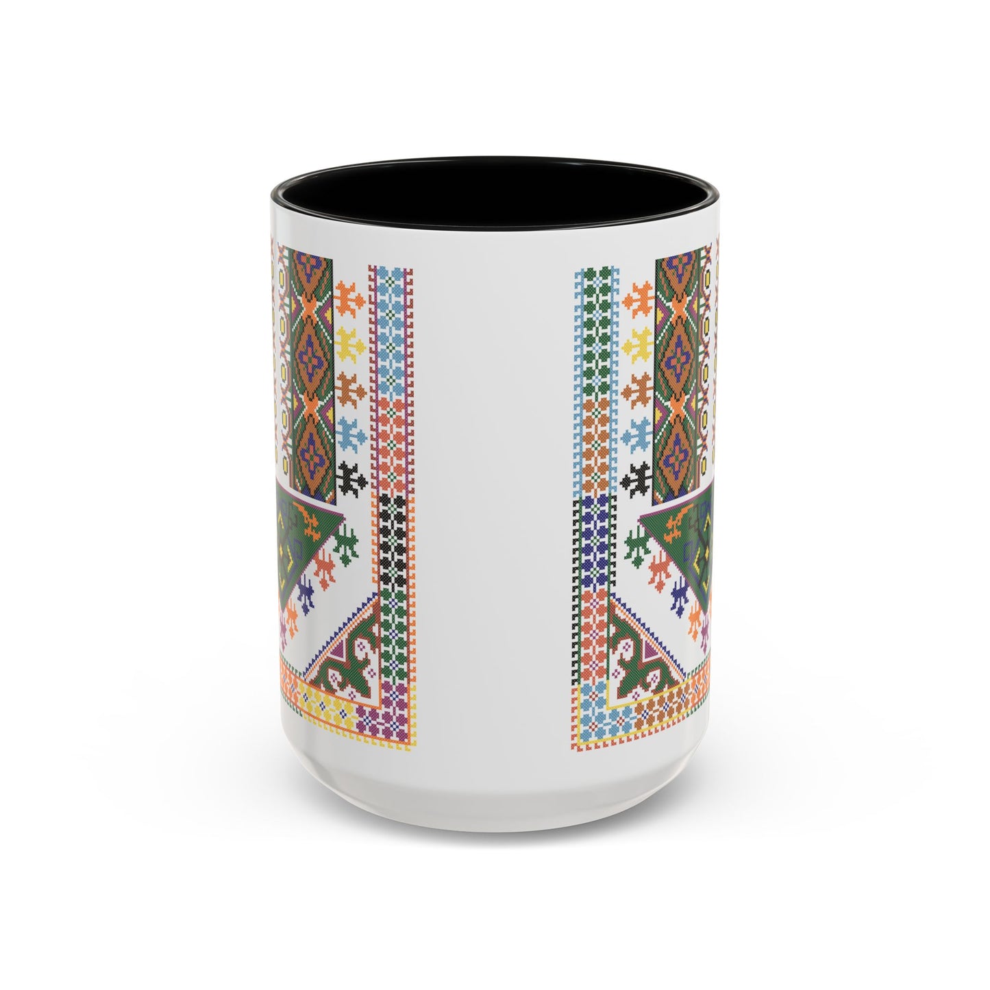 "Basil" Tulkaram Chest Panel Mug,  A Sip of Palestinian Heritage.