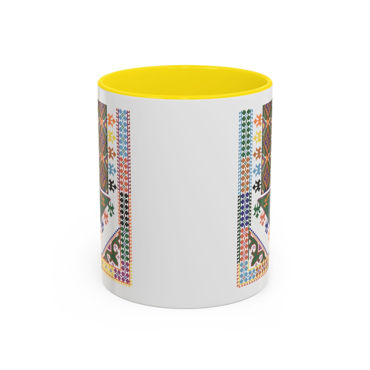 "Basil" Tulkaram Chest Panel Mug,  A Sip of Palestinian Heritage.