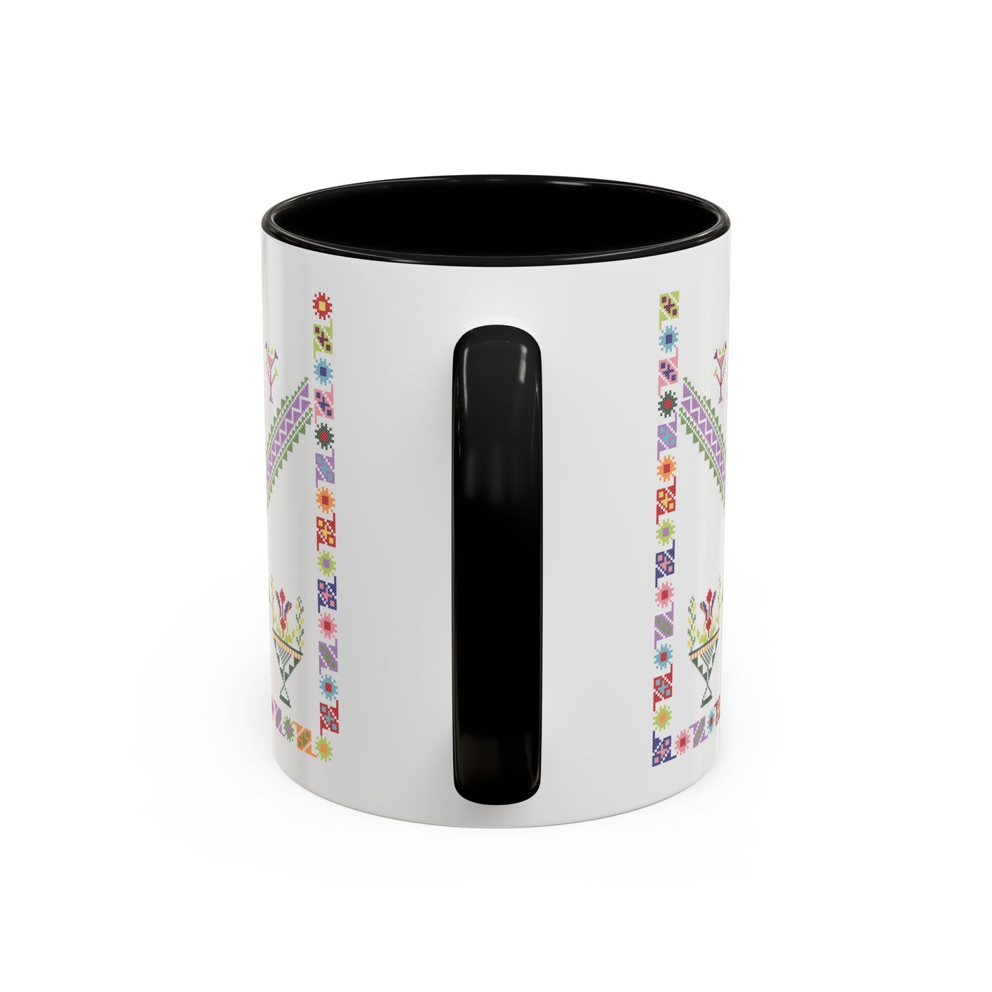 "Plant  Pot" Tulkaram Chest Panel Mug,  A Sip of Palestinian Heritage.