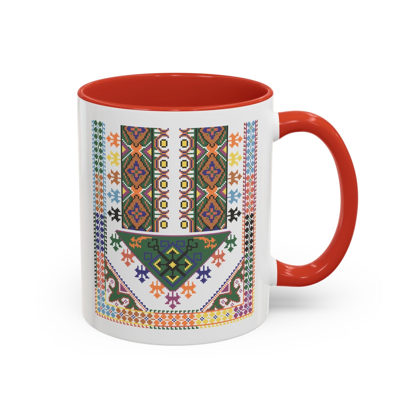 "Basil" Tulkaram Chest Panel Mug,  A Sip of Palestinian Heritage.