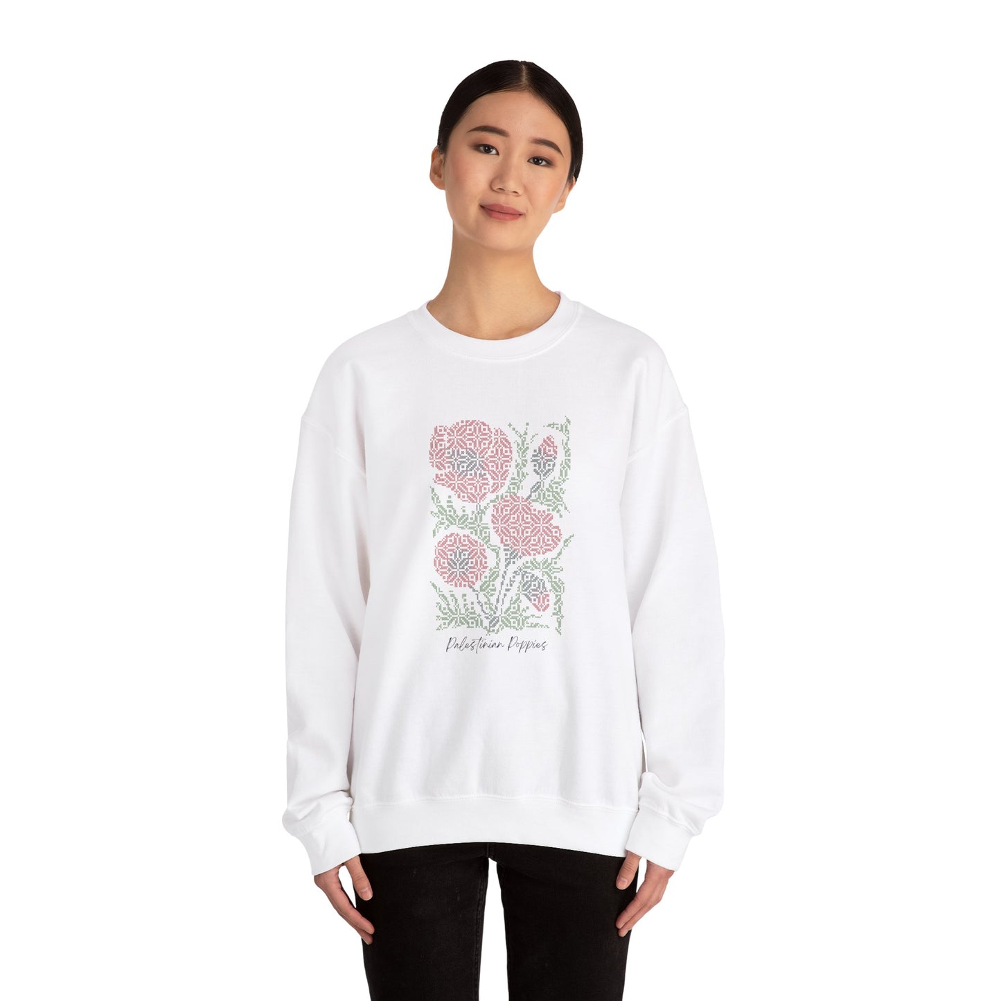 Palestinian Poppies - Crewneck Sweatshirt.